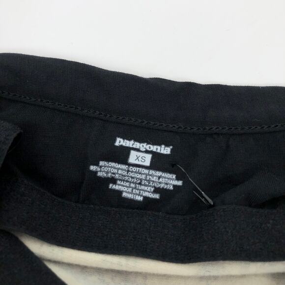 Patagonia Iliana Halter Dress Sz XS Built in Bra Organic Cotton Geometric Black - Picture 7 of 7